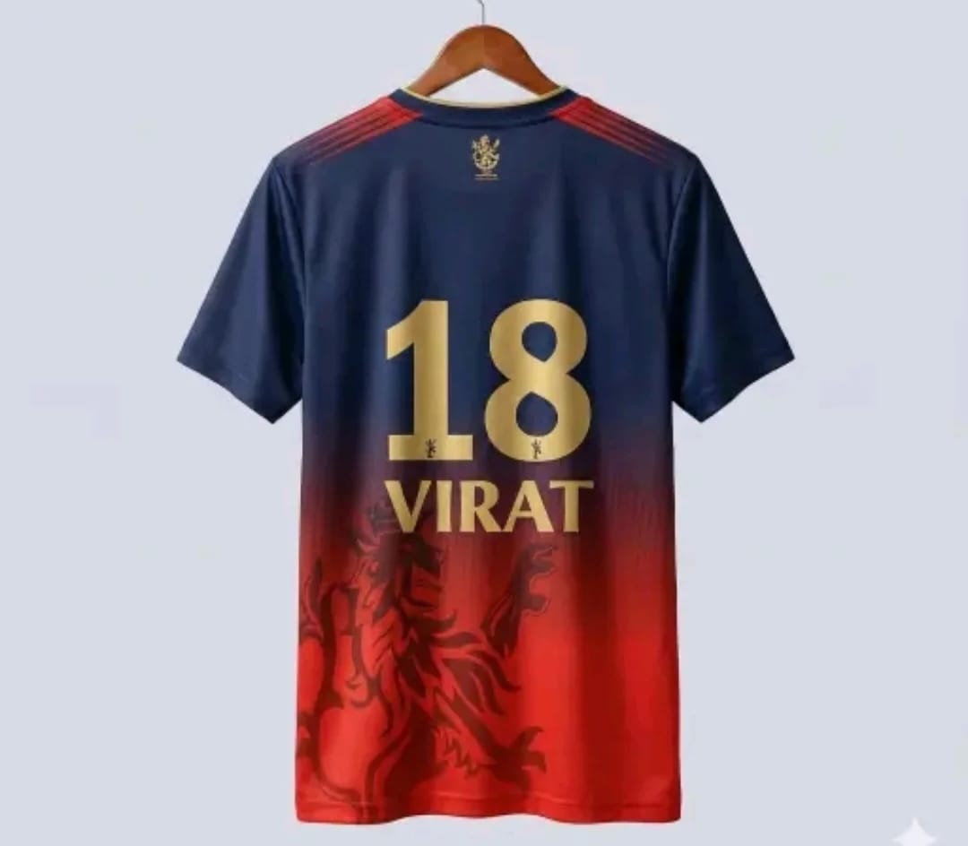 Virat Kohli 18 Bangalore Cricket Dhoni 7 king Rohit 45 New Jersey 2026 Cotton Blend Tshirt (Men's) 2026